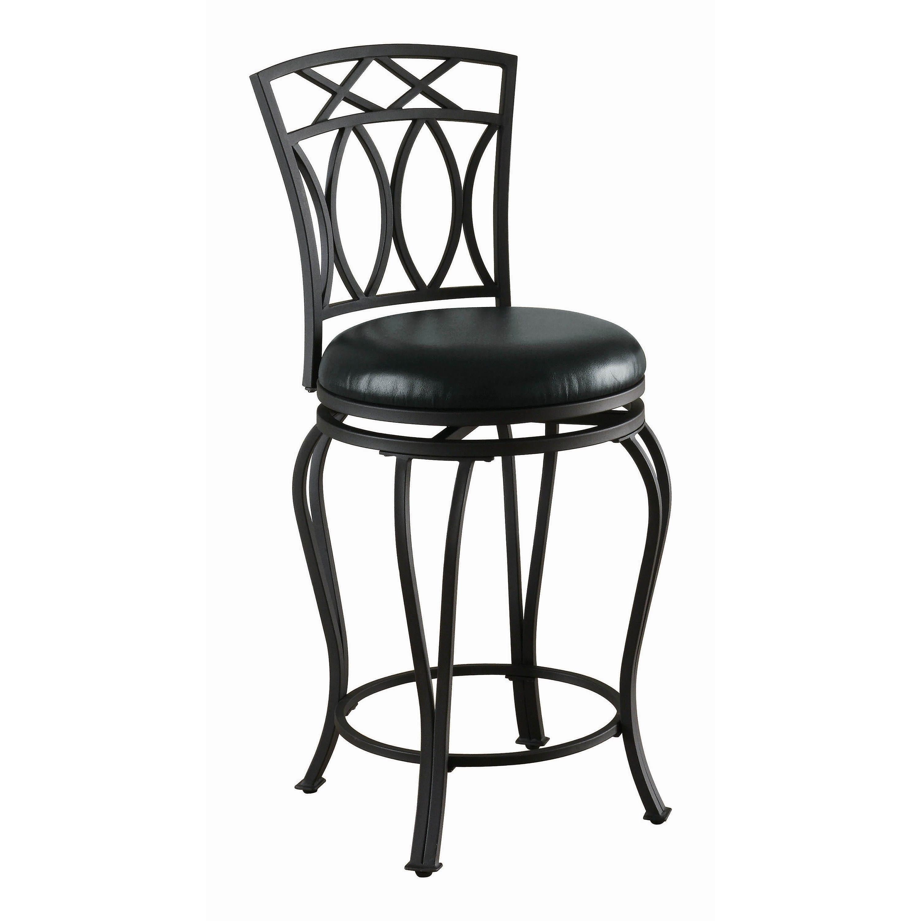 Coaster Furniture Adamsville 122060 Upholstered Swivel Bar Stool - Black IMAGE 1